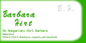 barbara hirt business card